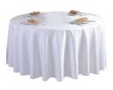 Classic Round Smooth Jacquard Table Cover Hotel Tablecloth 71x71",White