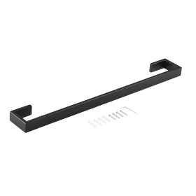 Hand Towel Holder Thicken SUS304 Stainless Steel Bathroom Hand Towel Hanger (Color: Black)