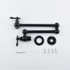 360-Degree Wall Mounted Pot Filler kitchen faucet with Dual Swivel in Matte Black